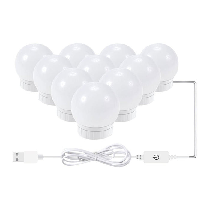 Lampade LED Hollywood per Specchio Trucco con 3 Colori Dimmerabili USB