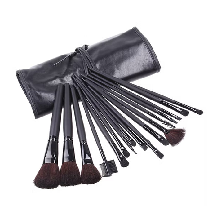 Pennelli Make Up 18 Pezzi con Custodia Protettiva