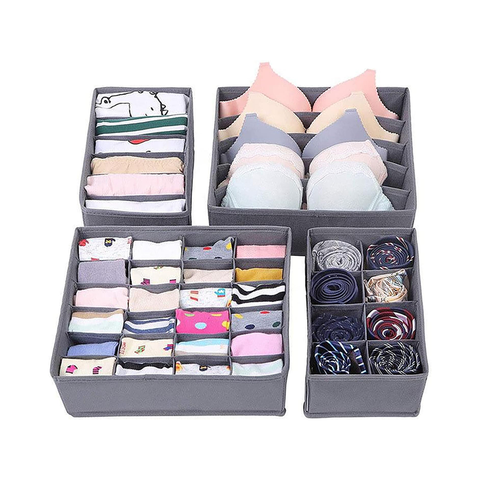 Caja organizadora para calcetines y ropa interior, caja que ahorra espacio para ropa interior y accesorios