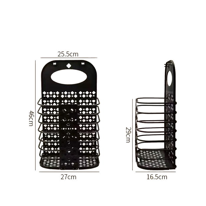 Cesto de ropa plegable de pared