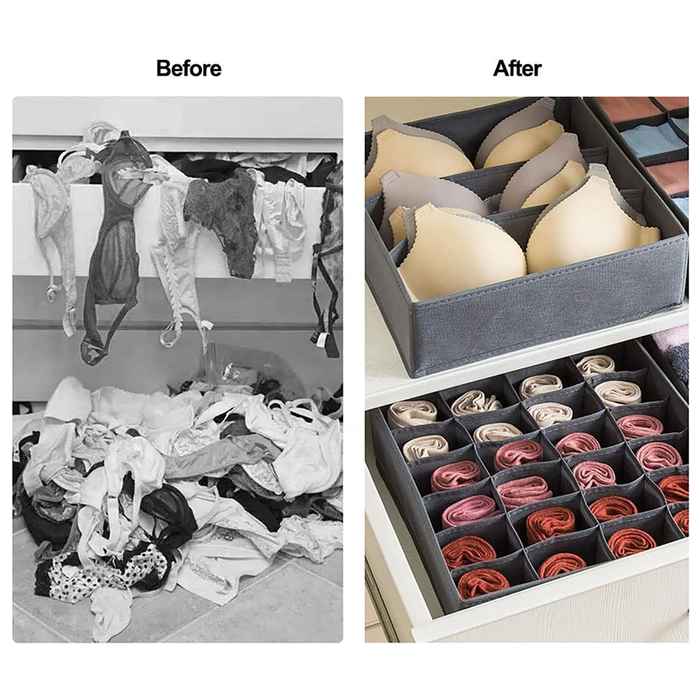 Caja organizadora para calcetines y ropa interior, caja que ahorra espacio para ropa interior y accesorios