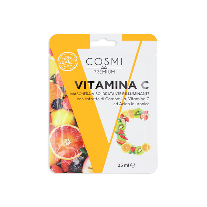 Kit de 2 Mascarillas Hidratantes Faciales en Tela con Extractos de Manzanilla y Vitamina C