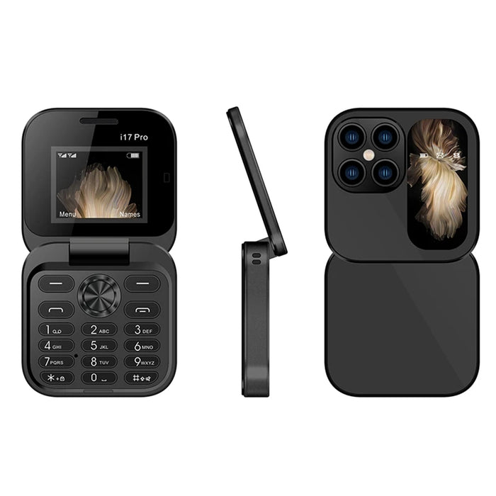 i17Pro Flip Phone, Telefono Pieghevole Dual SIM