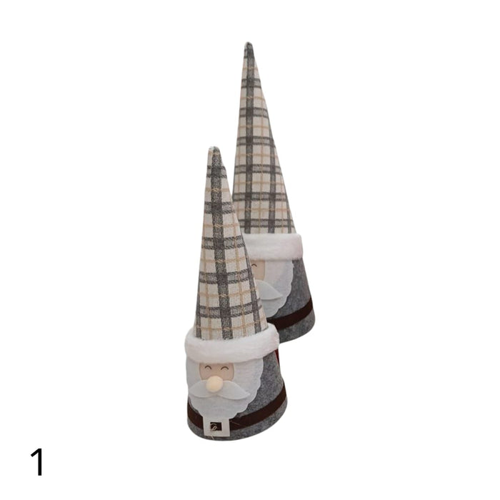 Cono Decorativo Babbo Natale in Tessuto