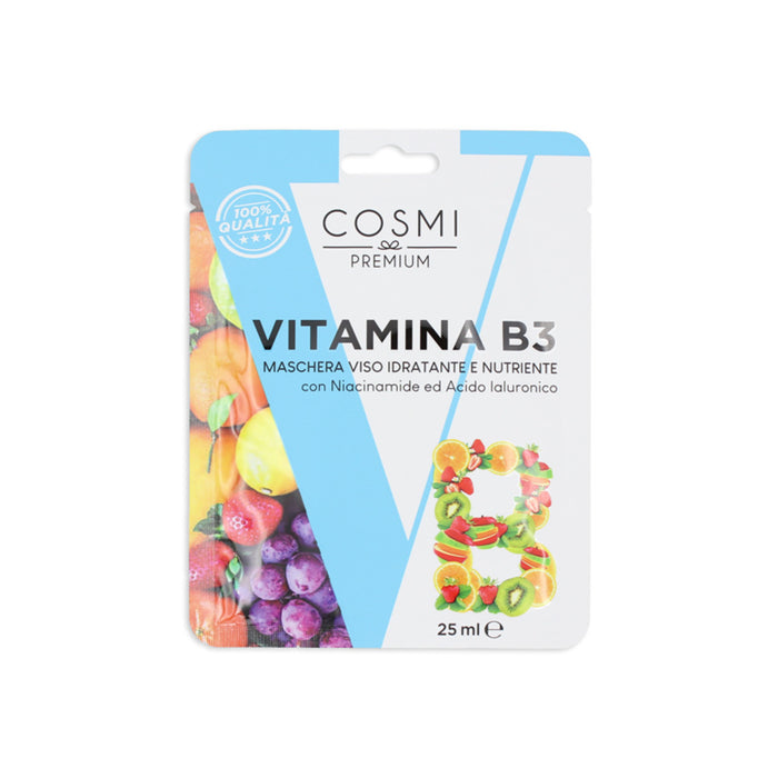 Pack de 2 mascarillas hidratantes con niacinamida, ácido hialurónico y vitamina B3