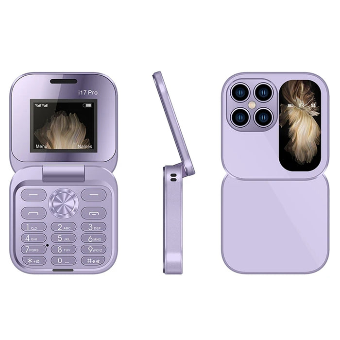 i17Pro Flip Phone, Telefono Pieghevole Dual SIM