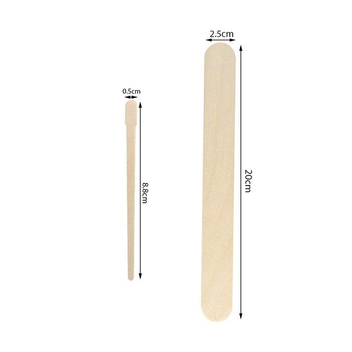 Bastoncini e Spatole in Legno per Ceretta