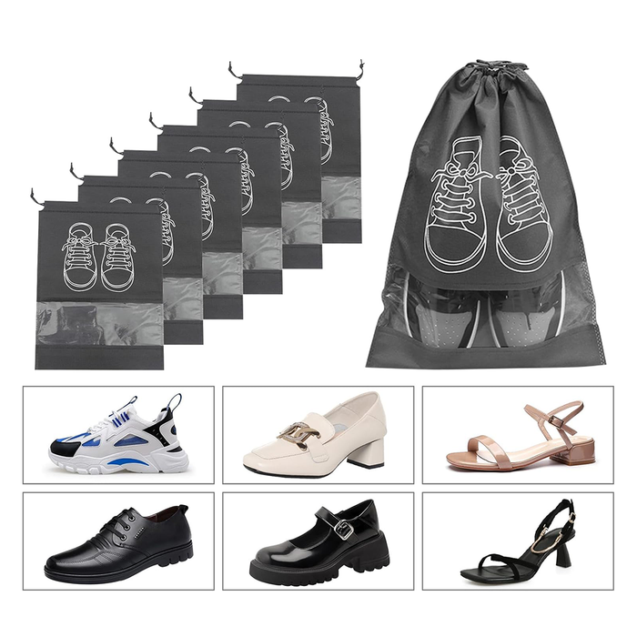 Sacchetto Porta Scarpe da Viaggio con Finestra Trasparente Antipolvere