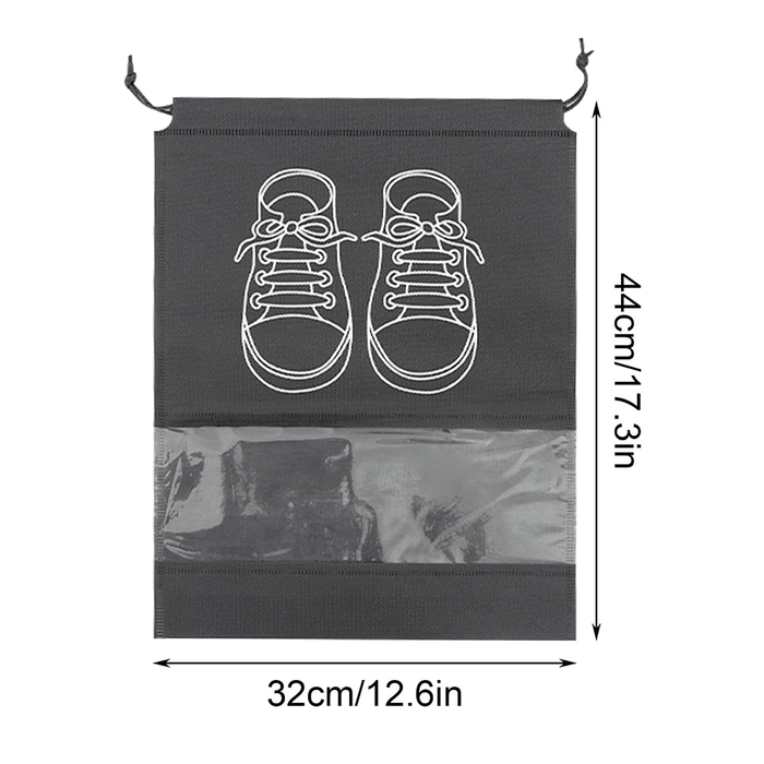 Sacchetto Porta Scarpe da Viaggio con Finestra Trasparente Antipolvere