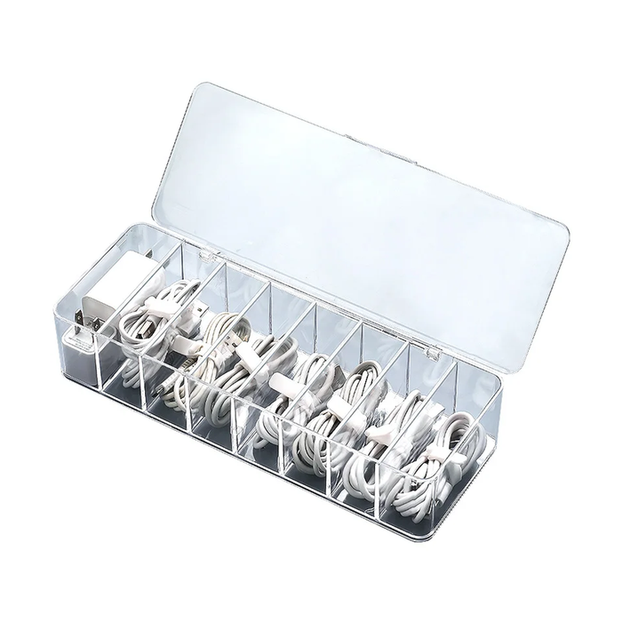 Organizer Box Cavi e Accessori con 8 Scomparti