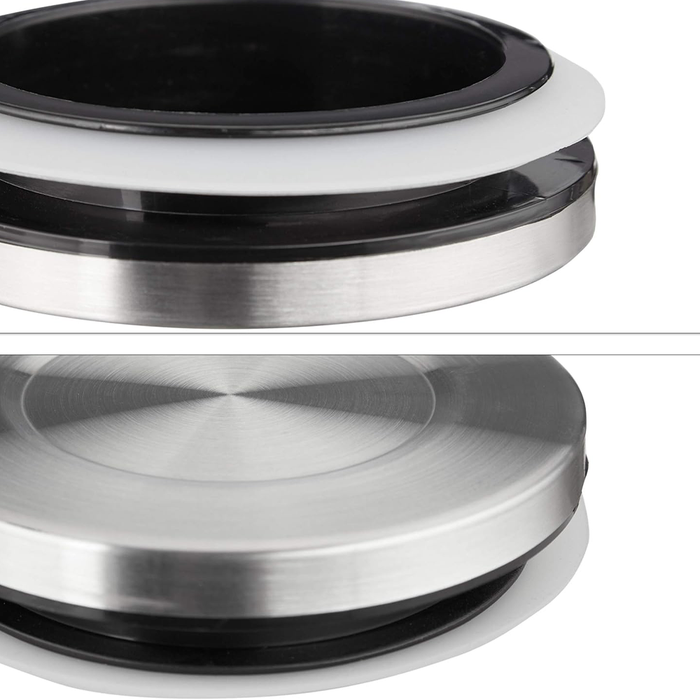 Tarro de vidrio de 1 l con tapa hermética de acero