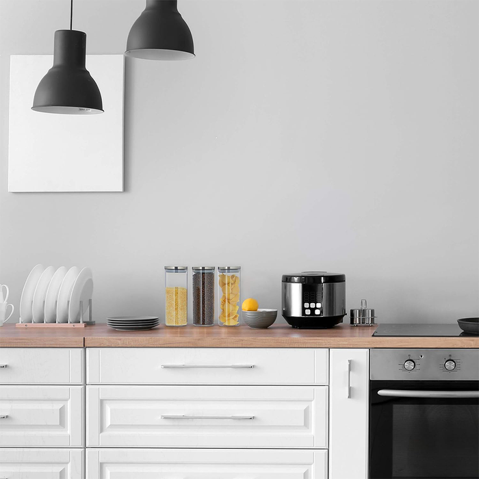 Tarro de vidrio de 1 l con tapa hermética de acero