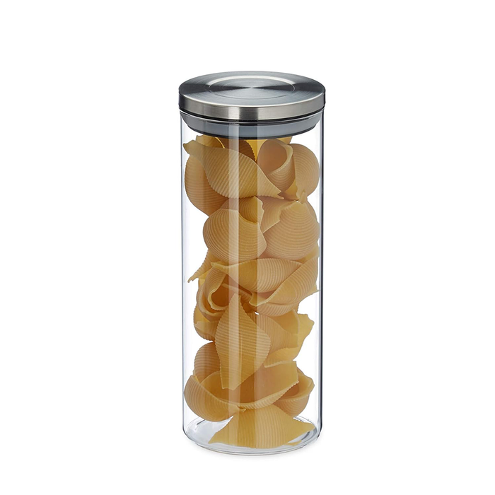 Tarro de vidrio de 1 l con tapa hermética de acero