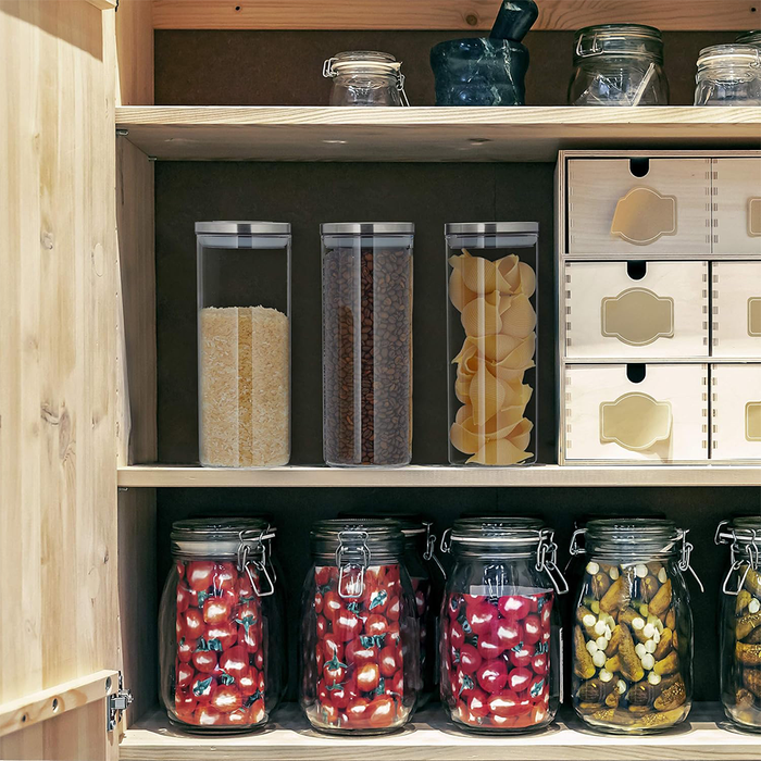 Tarro de vidrio de 1 l con tapa hermética de acero