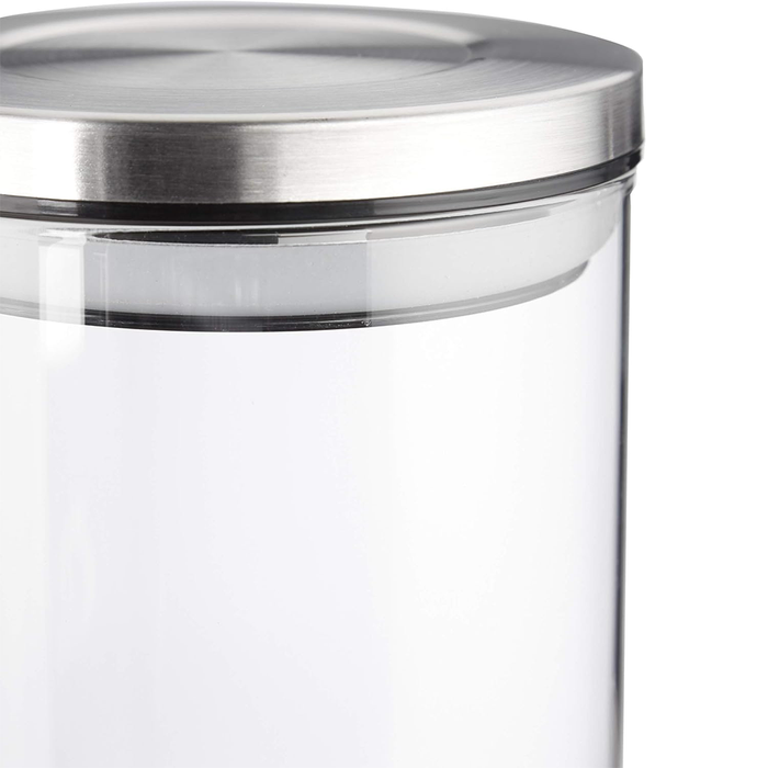 Tarro de vidrio de 1 l con tapa hermética de acero