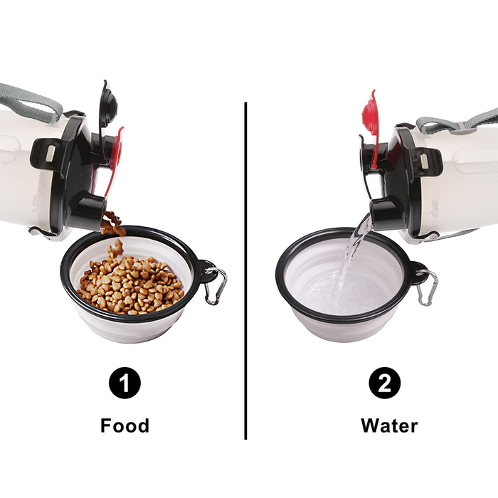 Botella de agua con recipiente plegable
