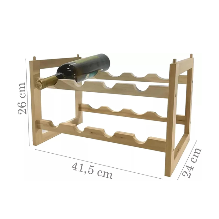 Portabotellas de madera para bodega de vino