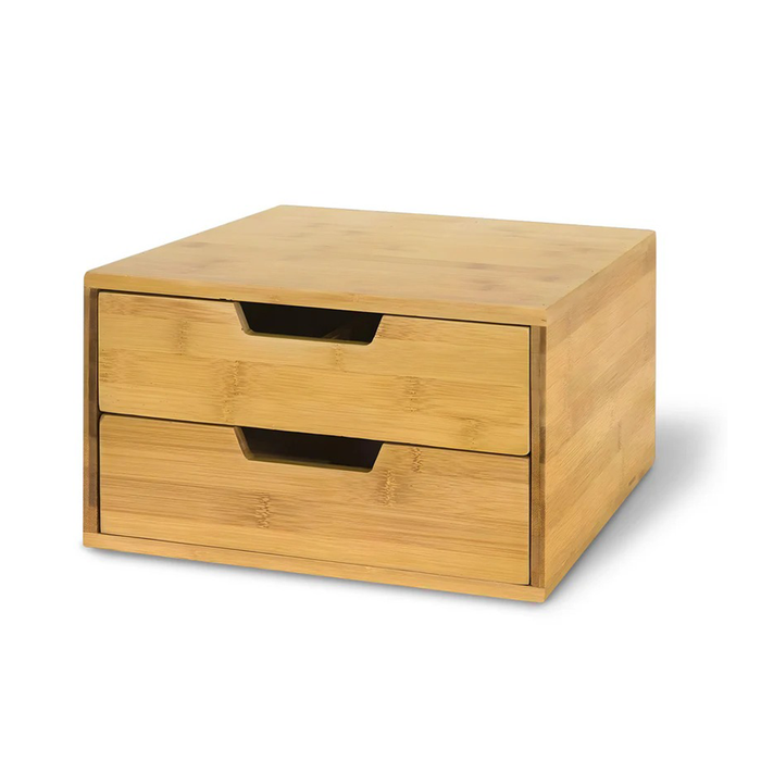 Cajón organizador multiusos de bambú para cápsulas