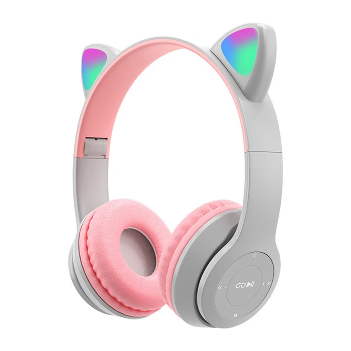Auriculares Bluetooth plegables con luz LED para gatos