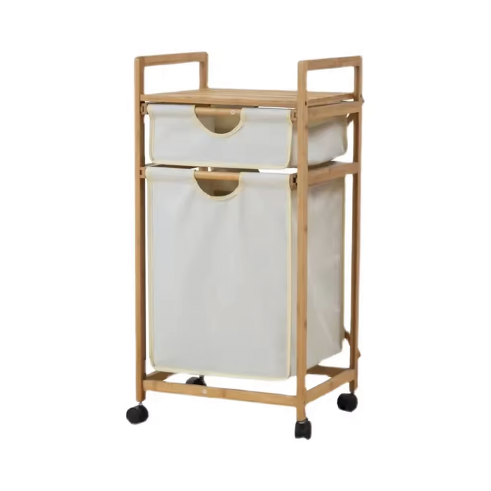 Cesta de lavandería de bambú