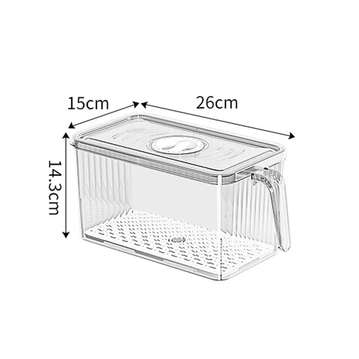 Contenedor organizador transparente con temporizador de frescura