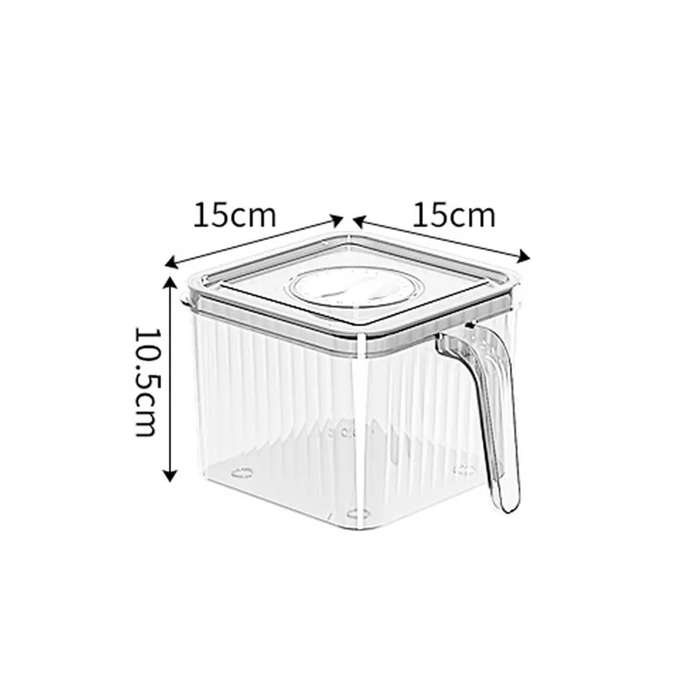Contenedor organizador transparente con temporizador de frescura