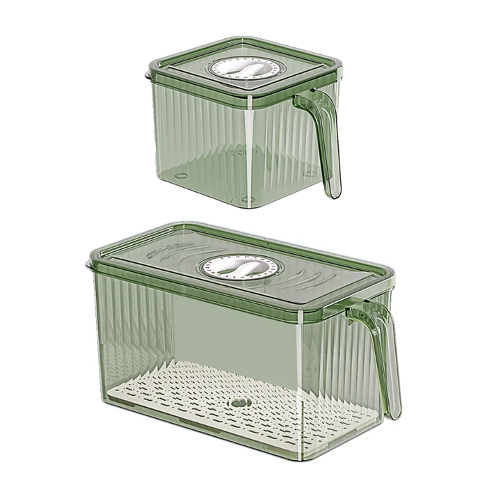 Contenedor organizador transparente con temporizador de frescura