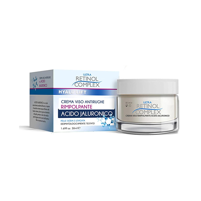 Crema facial voluminizadora con complejo de retinol y ácido hialurónico (50 ml)