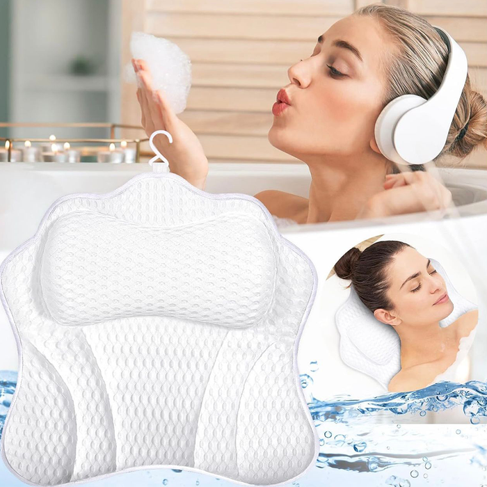 Cuscino Ergonomico Vasca da Bagno con Ventose Antiscivolo