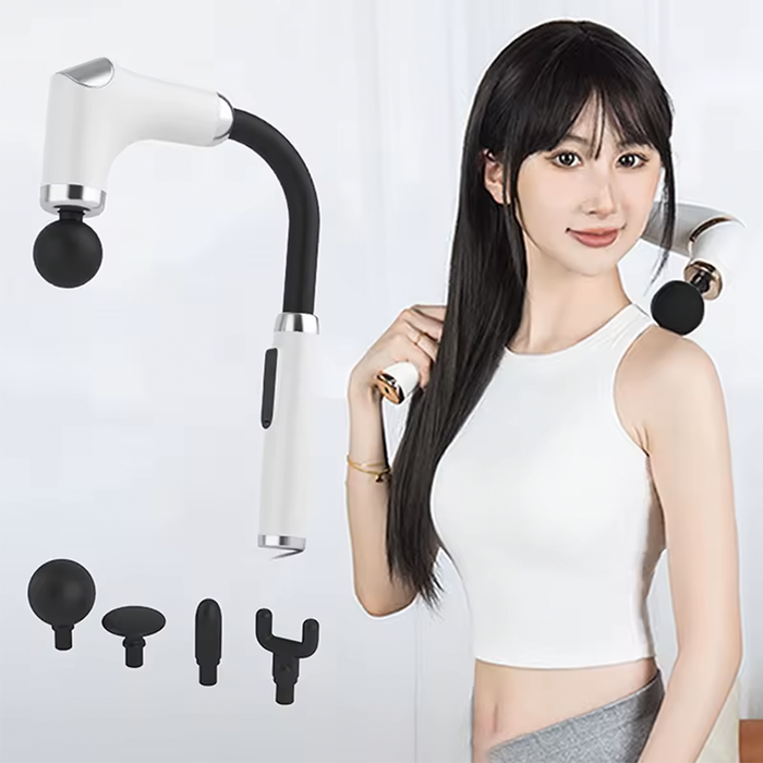 Masajeador de rodillos profundos con mango curvo