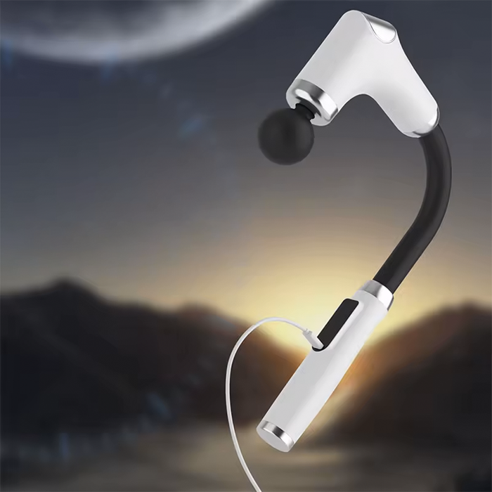 Masajeador de rodillos profundos con mango curvo