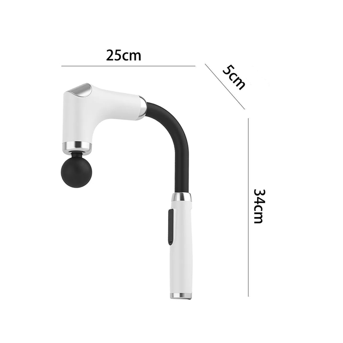 Masajeador de rodillos profundos con mango curvo