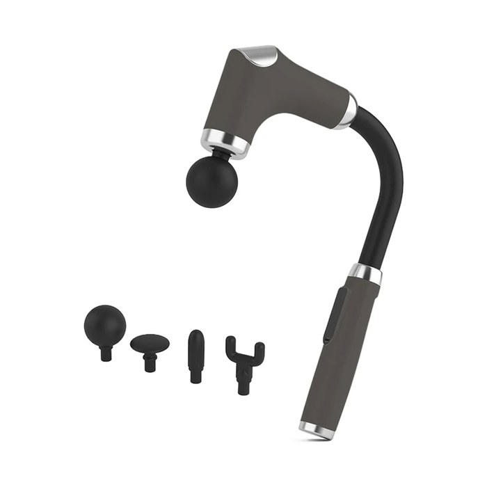 Masajeador de rodillos profundos con mango curvo