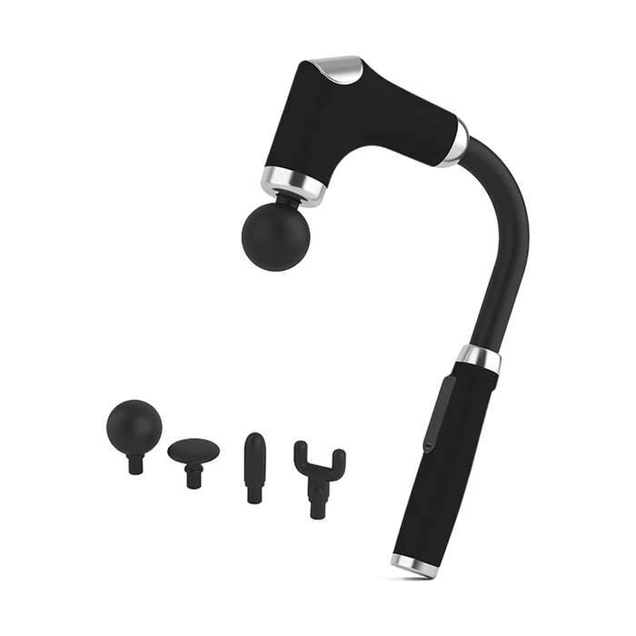 Masajeador de rodillos profundos con mango curvo