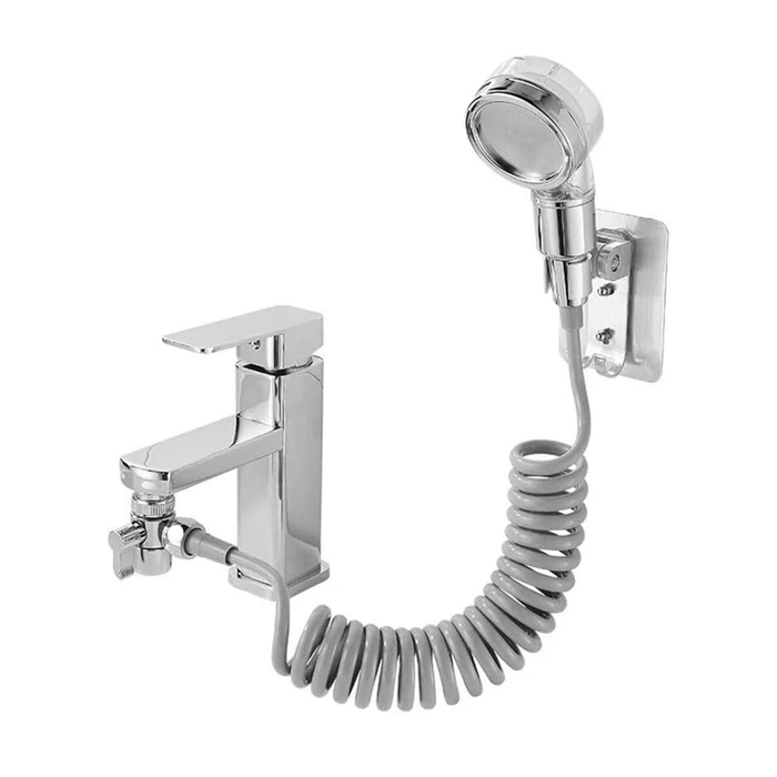 Cabezal de ducha de lavabo con tubo telescópico