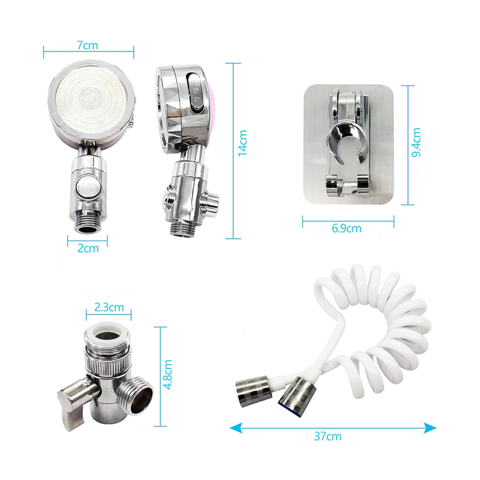 Cabezal de ducha de lavabo con tubo telescópico