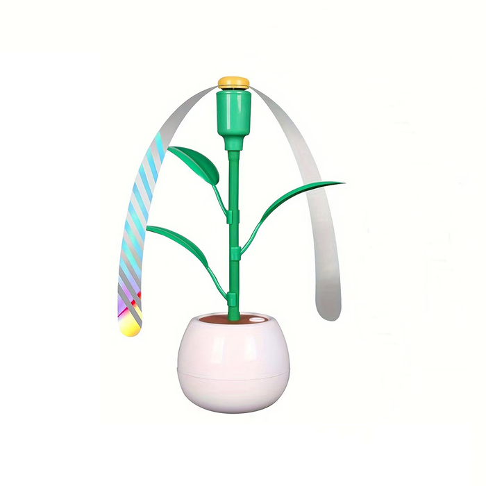 Scaccia Mosche da Tavolo a Forma di Vaso da Fiori con Pale Riflettenti