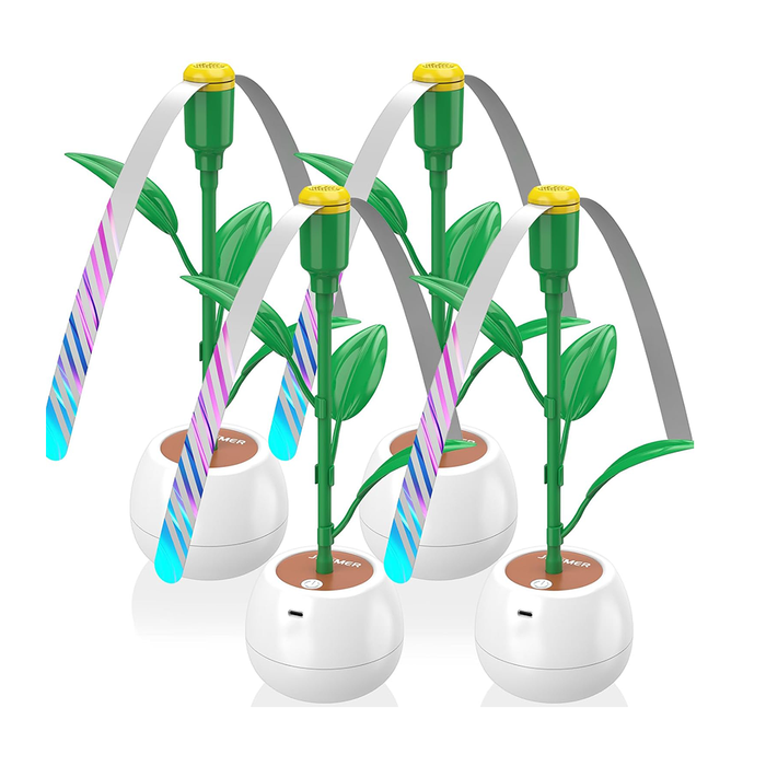 Scaccia Mosche da Tavolo a Forma di Vaso da Fiori con Pale Riflettenti