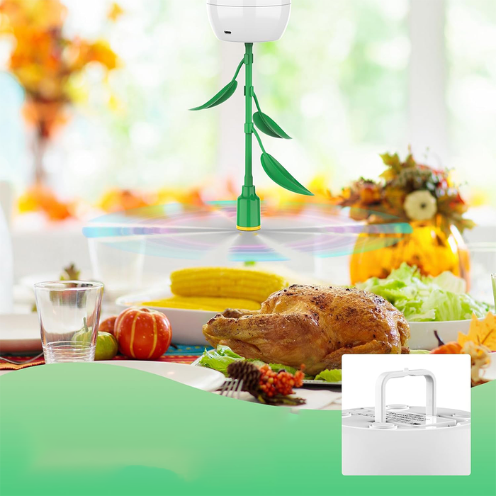 Scaccia Mosche da Tavolo a Forma di Vaso da Fiori con Pale Riflettenti