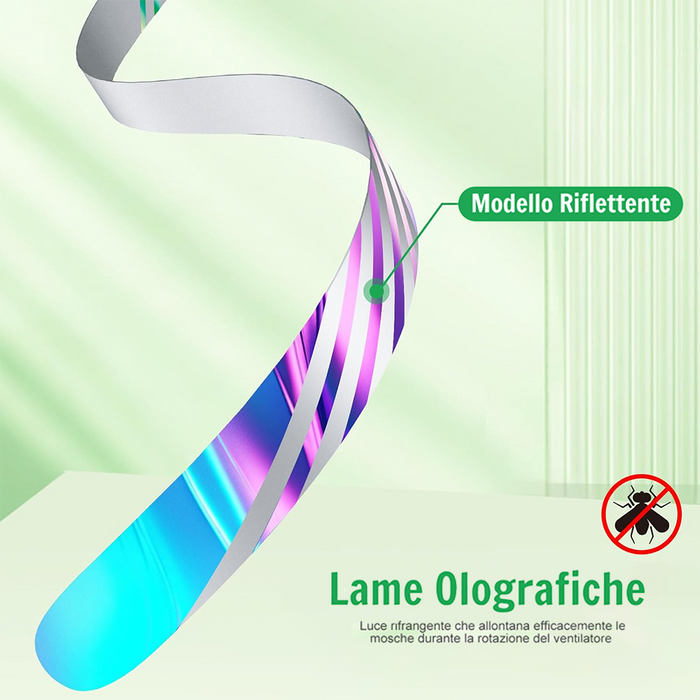 Scaccia Mosche da Tavolo a Forma di Vaso da Fiori con Pale Riflettenti