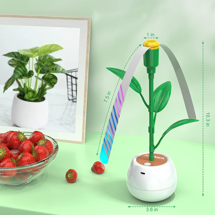 Scaccia Mosche da Tavolo a Forma di Vaso da Fiori con Pale Riflettenti