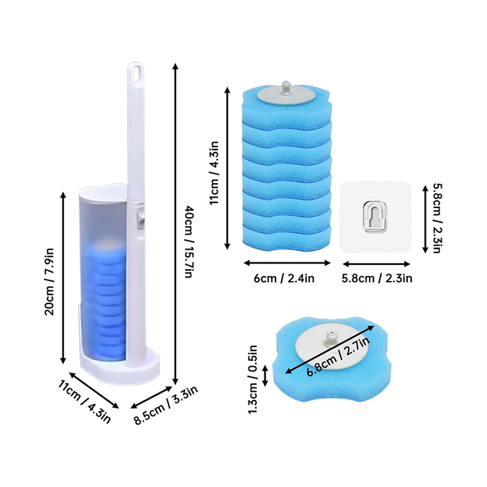 Cepillo de limpieza de inodoro desechable de lavado rápido