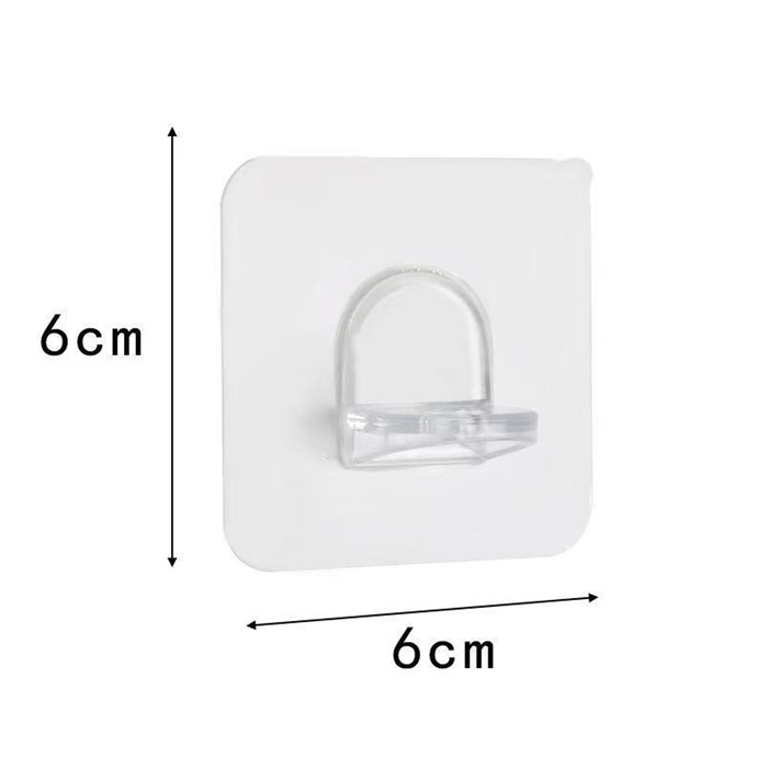 Ganci Adesivi Trasparenti per Mensole e Armadi Senza Fori