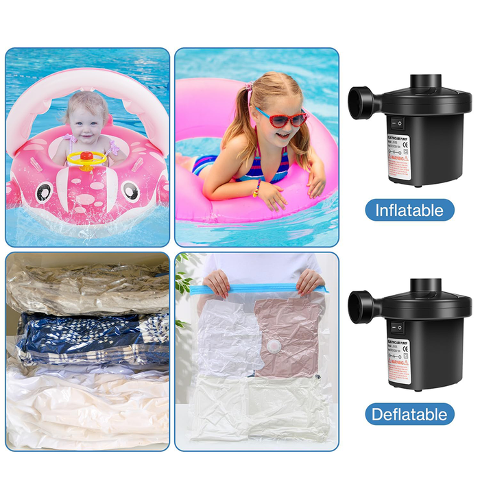 Inflador eléctrico portátil 2 en 1