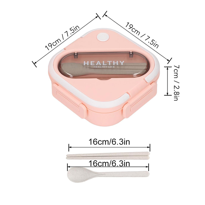 Contenitore Porta Pranzo Bento Multiscomparto con Posate