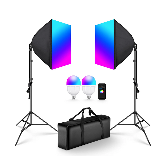 Kit de luz Neewer NK800 Pro RGB Softbox con control por aplicación