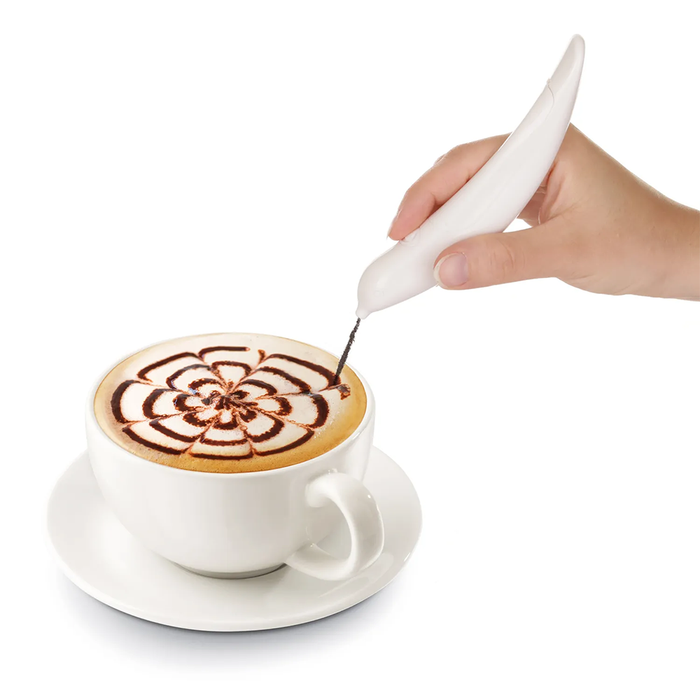 Bolígrafo decorativo para latte art, ideal para capuchinos y postres.