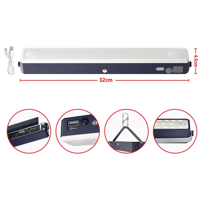 Luz LED 2000W 2 en 1 con Power Bank