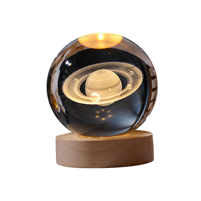 Esfera de luz nocturna LED con Saturno