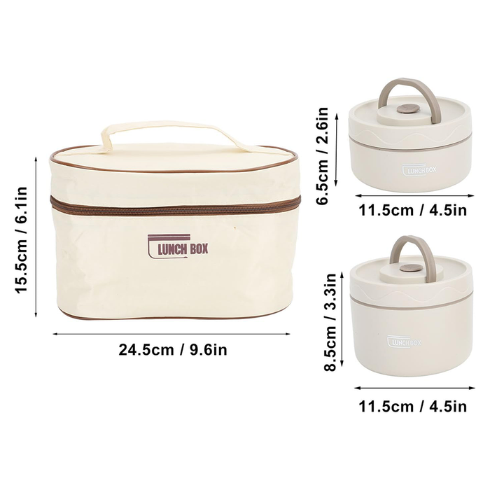 Lunch Box con Contenitori Termici e Borsa per il Trasporto